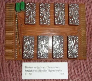 Zum Artikel "Neuzugang: Transistorspeicher aus Electrologica EL X8, 8 bit, diskret aufgebaut"